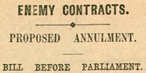 Article heading from The Argus, 15 May 1915